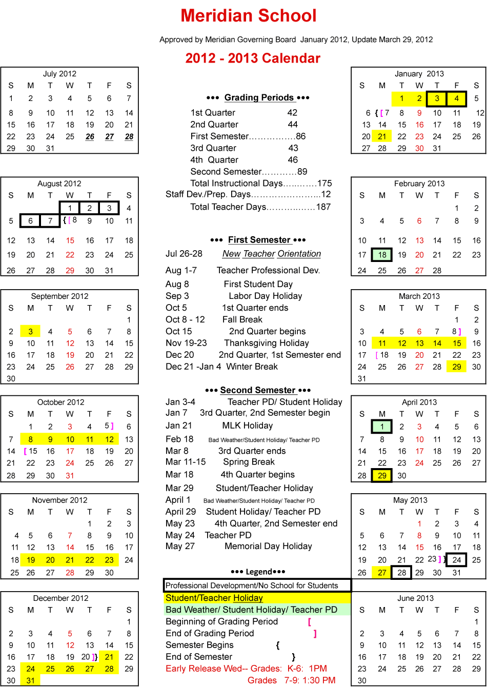 Cmsd12 Calendar